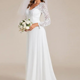 Robe mariage civil champêtre longue