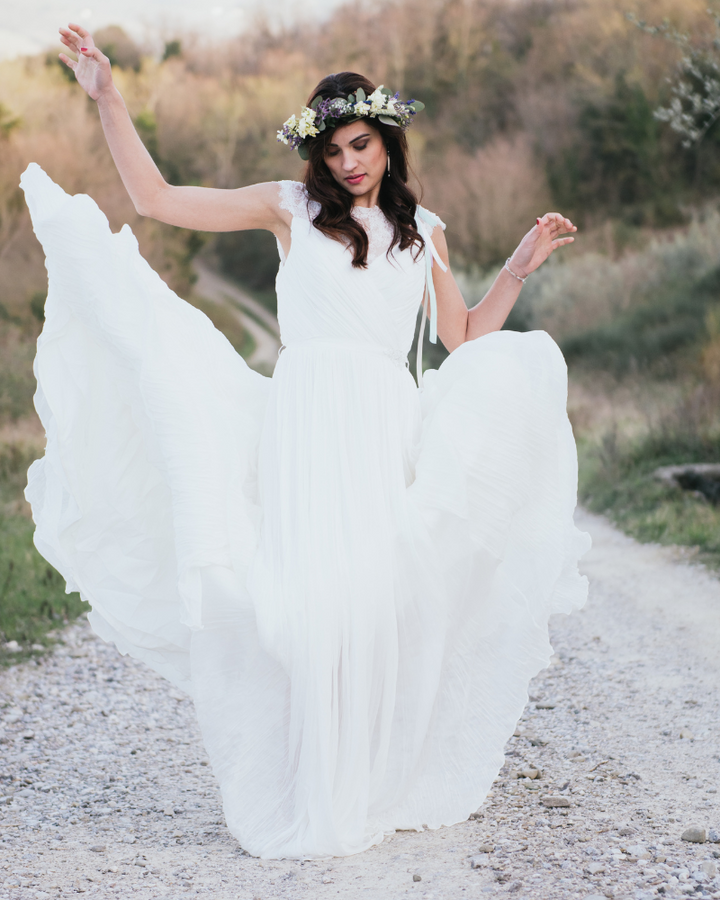robe mariage civil bohème
